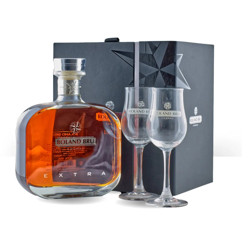 ROLAND BRU COGNAC EXTRA GIFT WITH 2 GLASSES